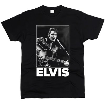Elvis Presley 01 - Футболка мужская, Черный, XS, Стандарт 150 г/кв.м, 1111011