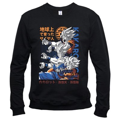 Dragon Ball 03 - Свитшот мужской, Черный, XS, Легкая двунитка 220 г/кв.м., 2123011