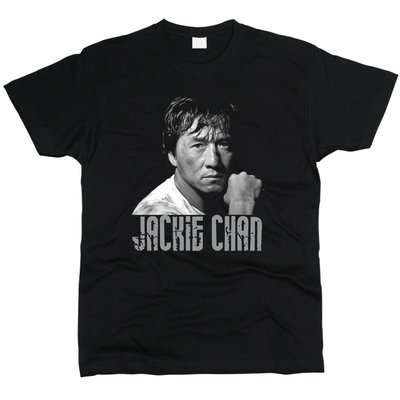 Jackie Chan 01 (Джекі Чан) - Футболка чоловіча розмір М, Чорний, M, Стандарт 150 г/кв.м, 1111013