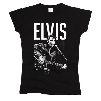 Elvis Presley 02 - Футболка женская, Черный, S, 150 г/кв.м., 1211012