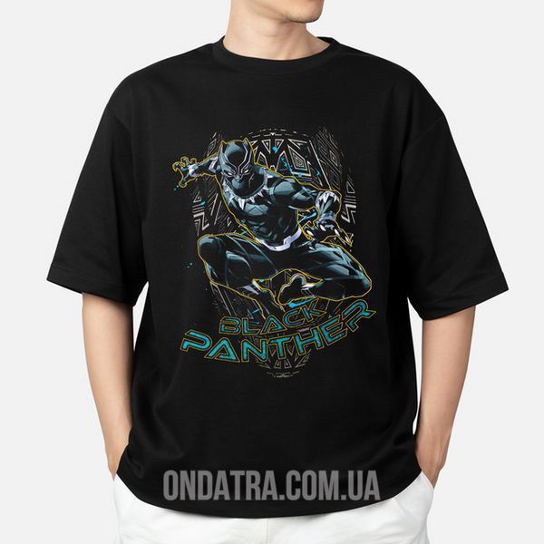 Black Panther 03 (Черная Пантера) - Футболка мужская оверсайз Epic фото