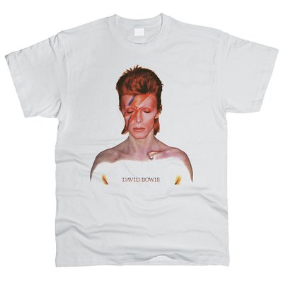 David Bowie 07 - Футболка чоловіча розмір М, Білий, M, Стандарт 150 г/кв.м, Білий, 1111023