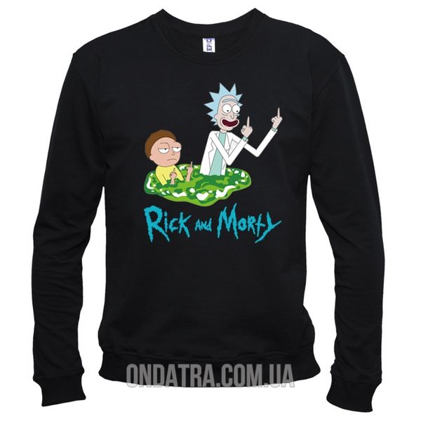 Рик и Морти 03 (Rick and Morty) - Свитшот мужской XXL, Черный, XXL, Утепленная с начесом 300 г/кв.м., 2124016