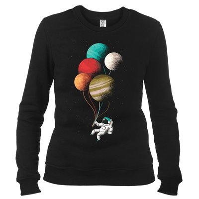 Космонавт с шариками - Свитшот женский фото