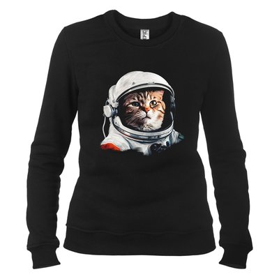 Кіт Космонавт 02 - Світшот жіночий фото