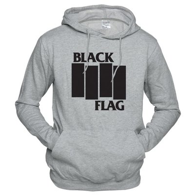 Black Flag 02 - Толстовка чоловіча розмір М, Сірий Меланж, M, 300 г/кв.м., Сірий Меланж, Трьохнитка з начосом, 3124033