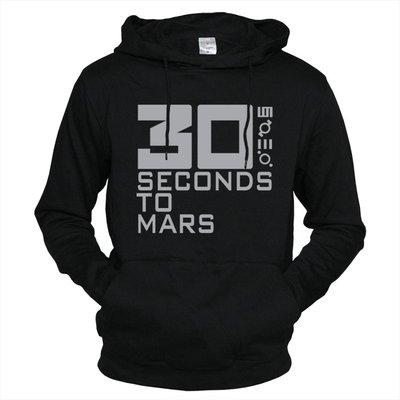 30 Seconds To Mars 03 - Толстовка чоловіча розмір М, Чорний, M, 300 г/кв.м., Чорний, Трьохнитка з начосом, 3124013