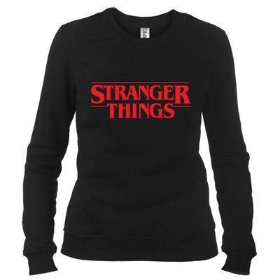 Stranger Things 01 (Дивні Дива) - Світшот жіночий розмір М, Чорний, M, Легка двохнитка 220 г/кв.м., 2223013
