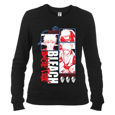 Bleach 02 - Свитшот жіночий, Чорний, XS, Легка двохнитка 220 г/кв.м., 2223011