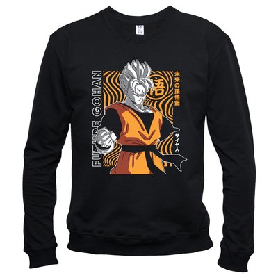 Dragon Ball 01 - Світшот чоловічий, Чорний, XS, Легка двохнитка 220 г/кв.м., 2123011