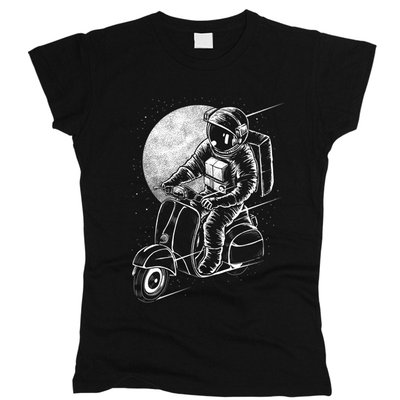 Космонавт на скутере - Футболка женская фото