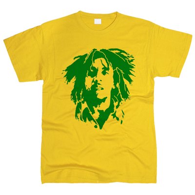 Bob Marley 05 - Футболка чоловіча розмір XXL, Жовтий, XXL, Стандарт 150 г/кв.м, Жовтий, 1112106