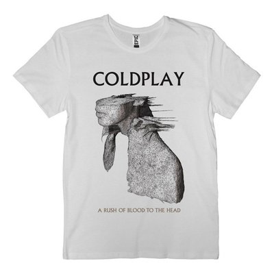 Coldplay 01 - Футболка чоловіча/унісекс Epic розмір M, Білий, M, 170 г./кв.м., Білий, 1121023