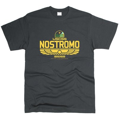 Nostromo (Ностромо) - Футболка чоловіча розмір L, Темно-сірий, L, Стандарт 150 г/кв.м, 1111054