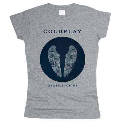 Coldplay 03 - Футболка жіноча розмір XL, Сірий Меланж, XL, 150 г/кв.м, Сірий Меланж, 1211035