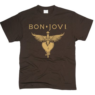 Bon Jovi 01 - Футболка чоловіча, Коричневий, S, Стандарт 150 г/кв.м, Коричневий, 1111182
