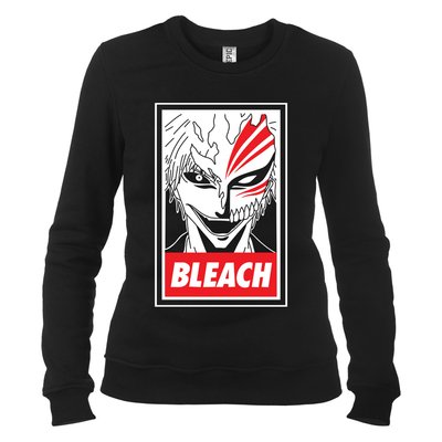 Bleach 04 - Свитшот жіночий, Чорний, XS, Легка двохнитка 220 г/кв.м., 2223011