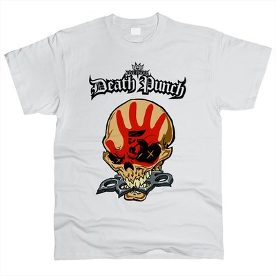 Five Finger Death Punch 05 - Футболка чоловіча розмір L, Білий, L, Стандарт 150 г/кв.м, Білий, 1111024