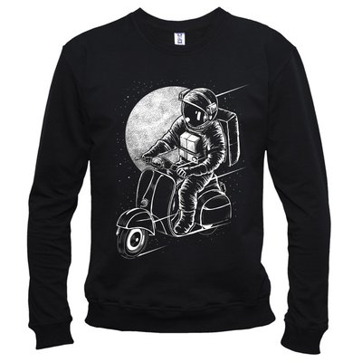 Космонавт на скутере - Свитшот мужской фото