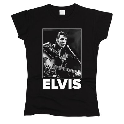 Elvis Presley 01 - Футболка женская, Черный, S, 150 г/кв.м., 1211012
