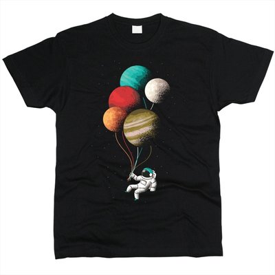 Космонавт з кульками - Футболка чоловіча фото